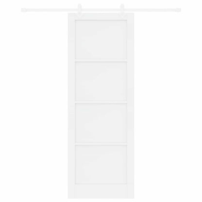 Sliding Door White 83 x 232 cm Solid Pine Wood