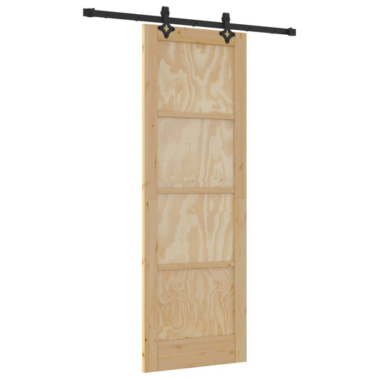Sliding Door ORKDAL 73.5 x 211 cm Solid Pine Wood Natural