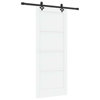 Sliding Door ORKDAL White 83 x 202 cm Solid Pine Wood