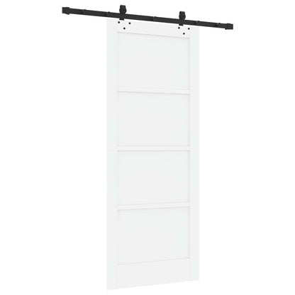 Sliding Door ORKDAL White 83 x 202 cm Solid Pine Wood