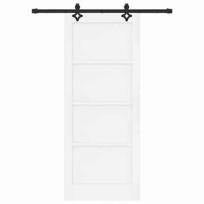Sliding Door ORKDAL White 83 x 202 cm Solid Pine Wood