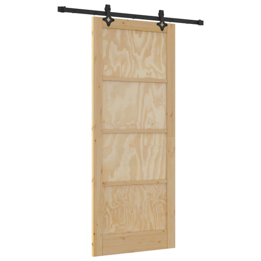 Sliding Door ORKDAL 86 x 211 cm Solid Pine Wood Natural
