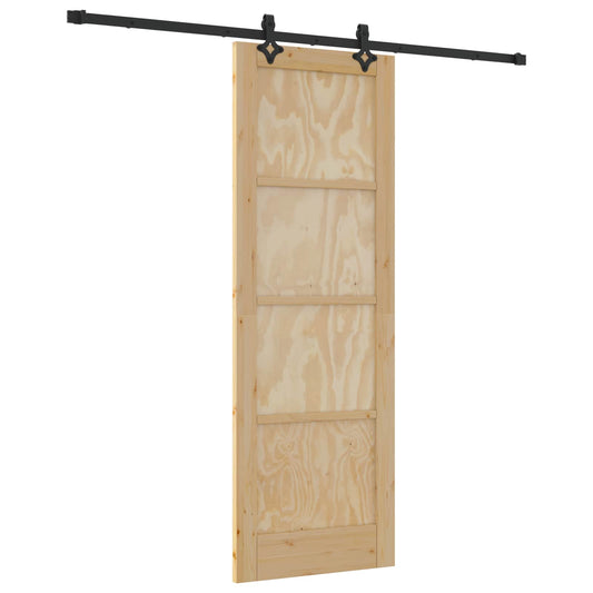 Sliding Door ORKDAL 73.5 x 211 cm Solid Pine Wood Natural