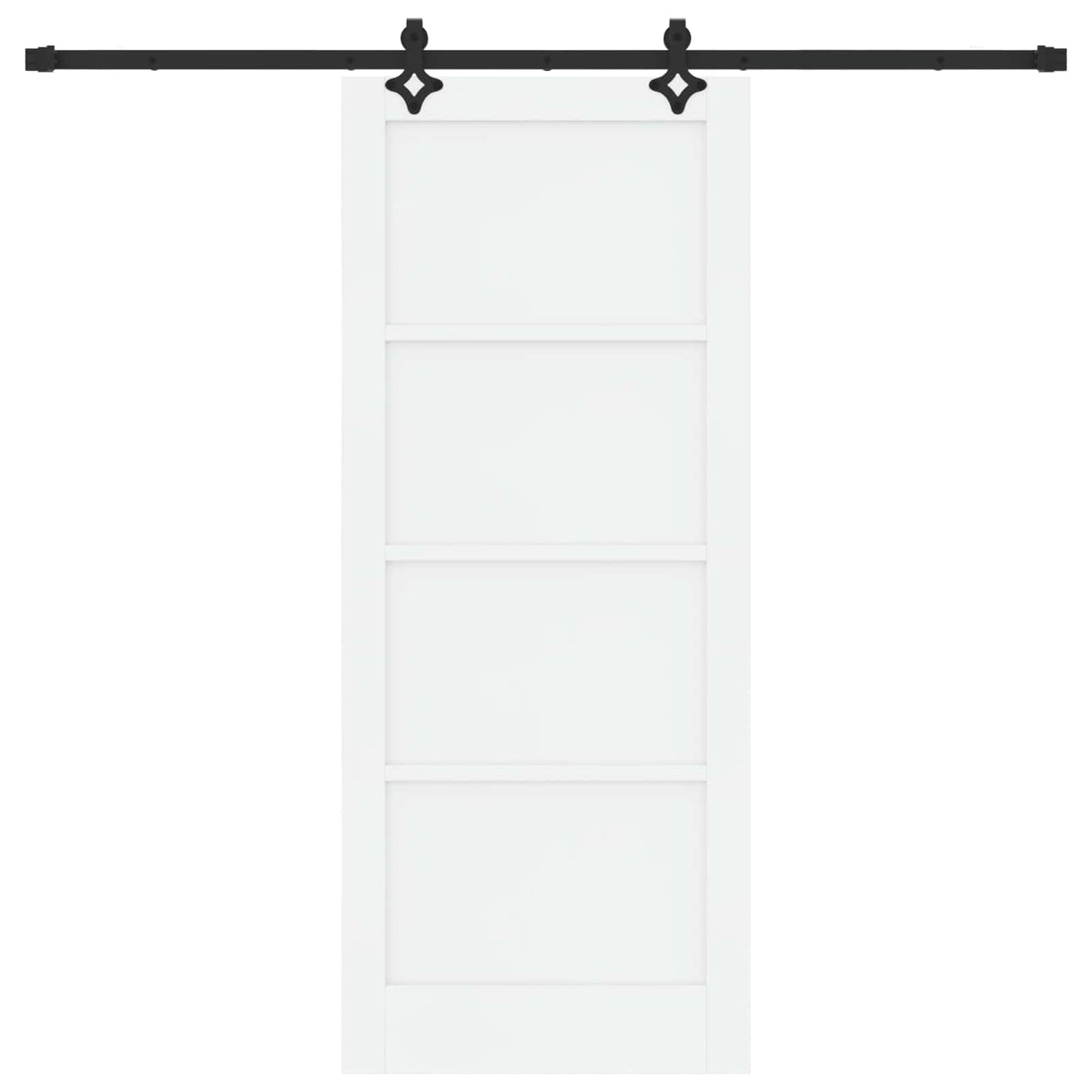 Sliding Door ORKDAL White 83 x 202 cm Solid Pine Wood