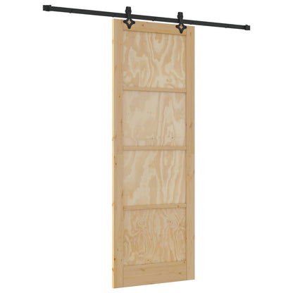 Sliding Door ORKDAL Natural 83 x 232 cm Solid Pine Wood