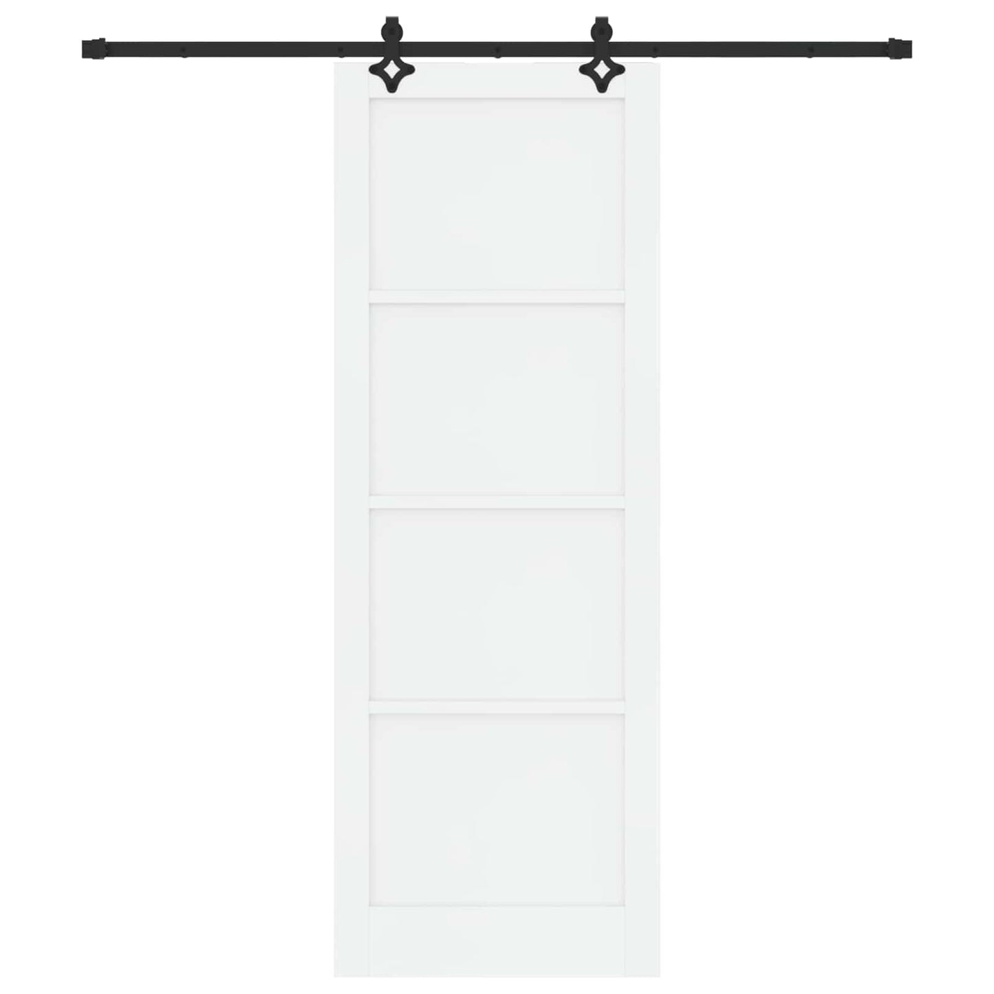 Sliding Door ORKDAL White 83 x 232 cm Solid Pine Wood