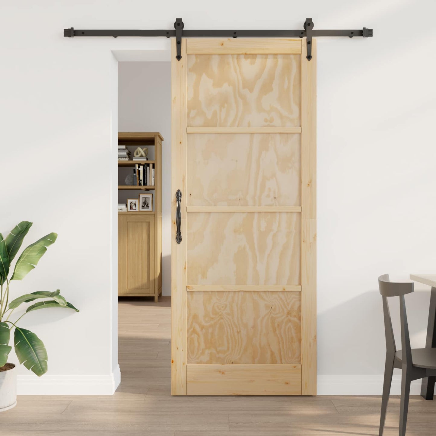 Sliding Door ORKDAL Natural and Black 86 x 211 cm
