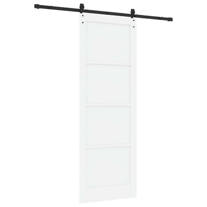 Sliding Door ORKDAL White and Black 83 x 232 cm Solid Pine Wood