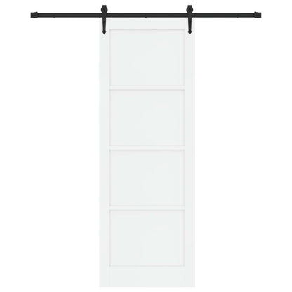 Sliding Door ORKDAL White and Black 83 x 232 cm Solid Pine Wood