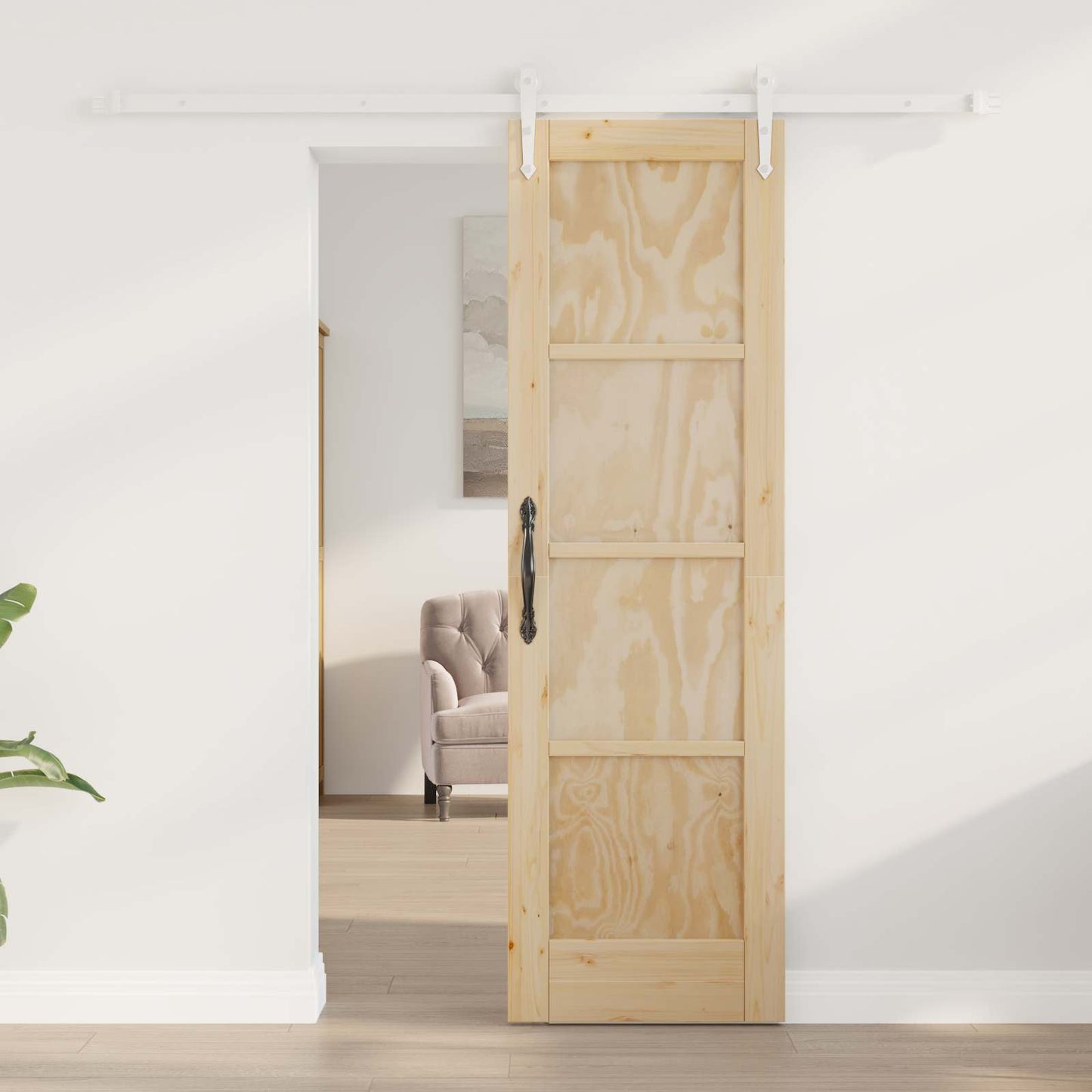 Sliding Door ORKDAL Natural and White 61 x 198.5 cm