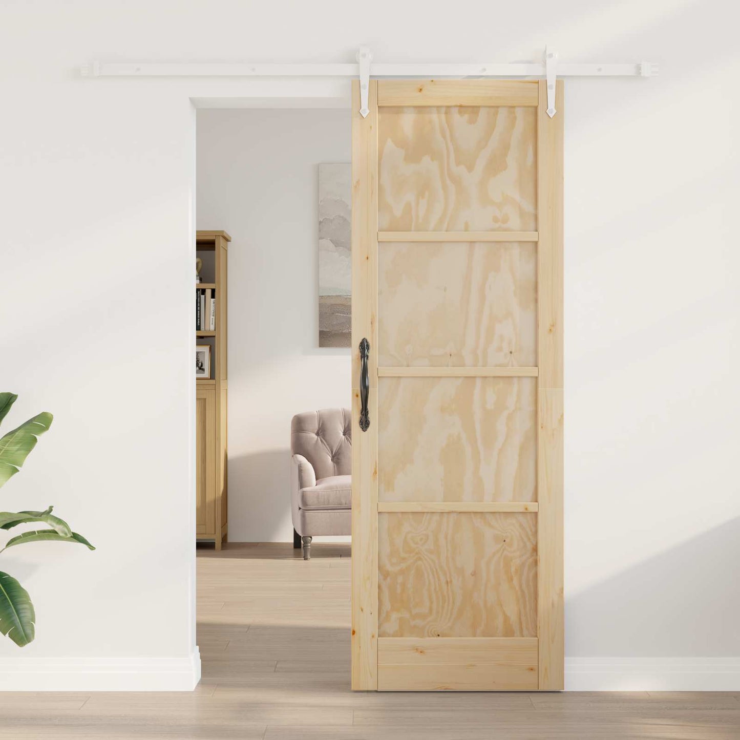 Sliding Door ORKDAL Natural and White 73.5 x 211 cm