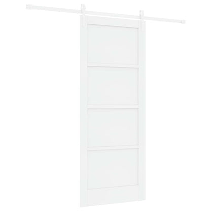 Sliding Door ORKDAL White 83 x 202 cm Solid Pine Wood