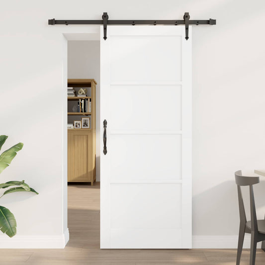 Sliding Door ORKDAL 83 x 202 cm Solid Pine Wood White