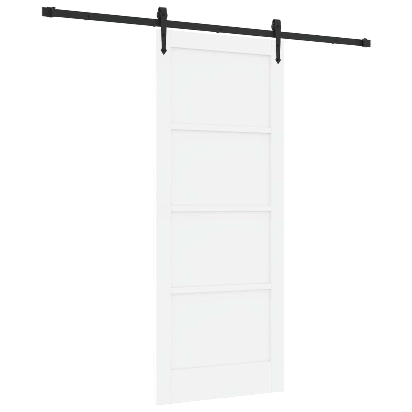 Sliding Door ORKDAL White 83 x 202 cm Solid Pine Wood