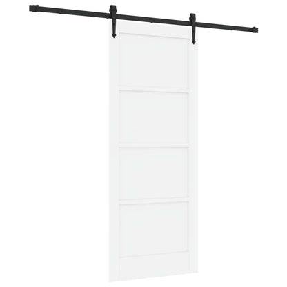 Sliding Door ORKDAL White 83 x 202 cm Solid Pine Wood