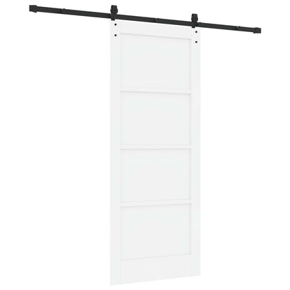 Sliding Door ORKDAL White 83 x 202 cm Solid Pine Wood
