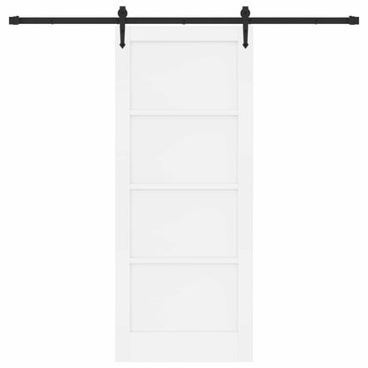 Sliding Door ORKDAL White 83 x 202 cm Solid Pine Wood
