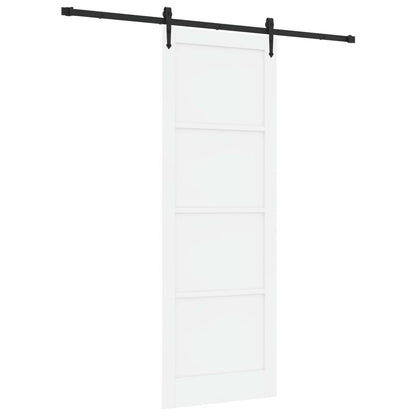 Sliding Door ORKDAL White 83 x 232 cm Solid Pine Wood