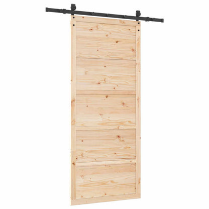 Sliding Door Natural 80 x 208 cm Solid Pine Wood
