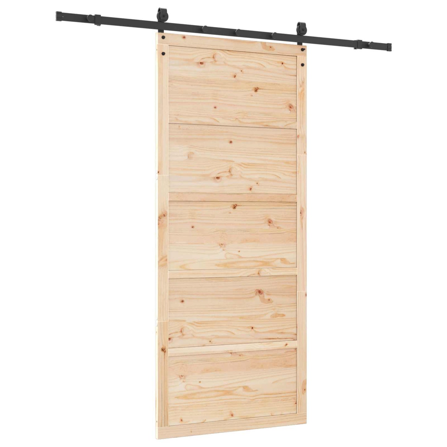 Sliding Door Natural 100 x 208 cm Solid Pine Wood