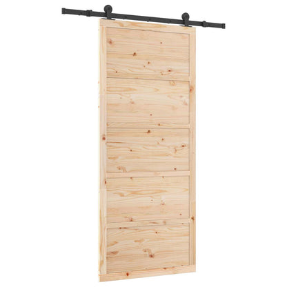 Sliding Door Natural 80 x 208 cm Solid Pine Wood