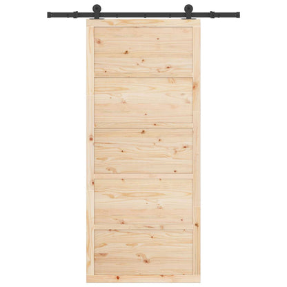 Sliding Door Natural 80 x 208 cm Solid Pine Wood