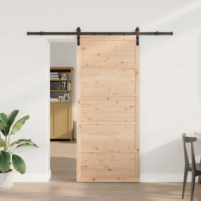 Sliding Door Natural 100 x 208 cm Solid Pine Wood