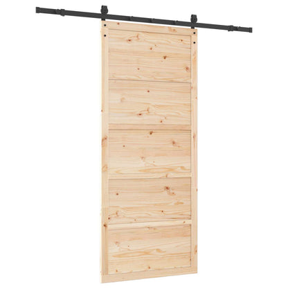 Sliding Door Natural 100 x 208 cm Solid Pine Wood