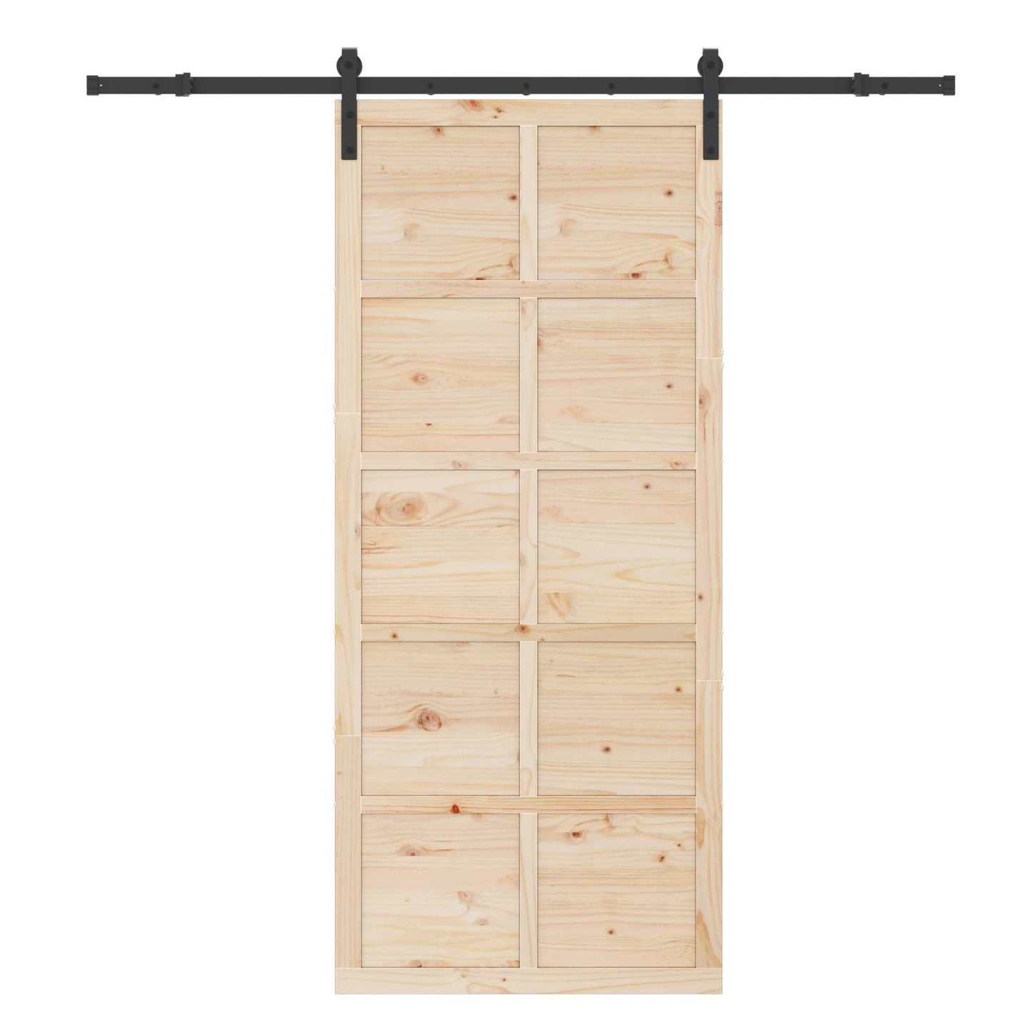 Sliding Door Natural 100 x 208 cm Solid Pine Wood