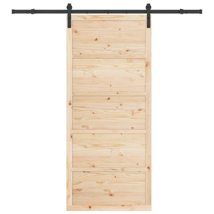 Sliding Door Natural 80 x 208 cm Solid Pine Wood