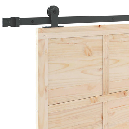Sliding Door Natural 90 x 208 cm Solid Pine Wood