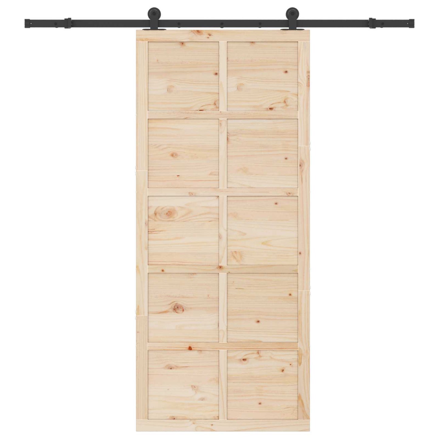 Sliding Door Natural 100 x 208 cm Solid Pine Wood