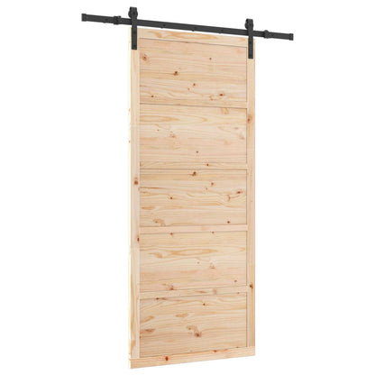 Sliding Door Natural 80 x 208 cm Solid Pine Wood