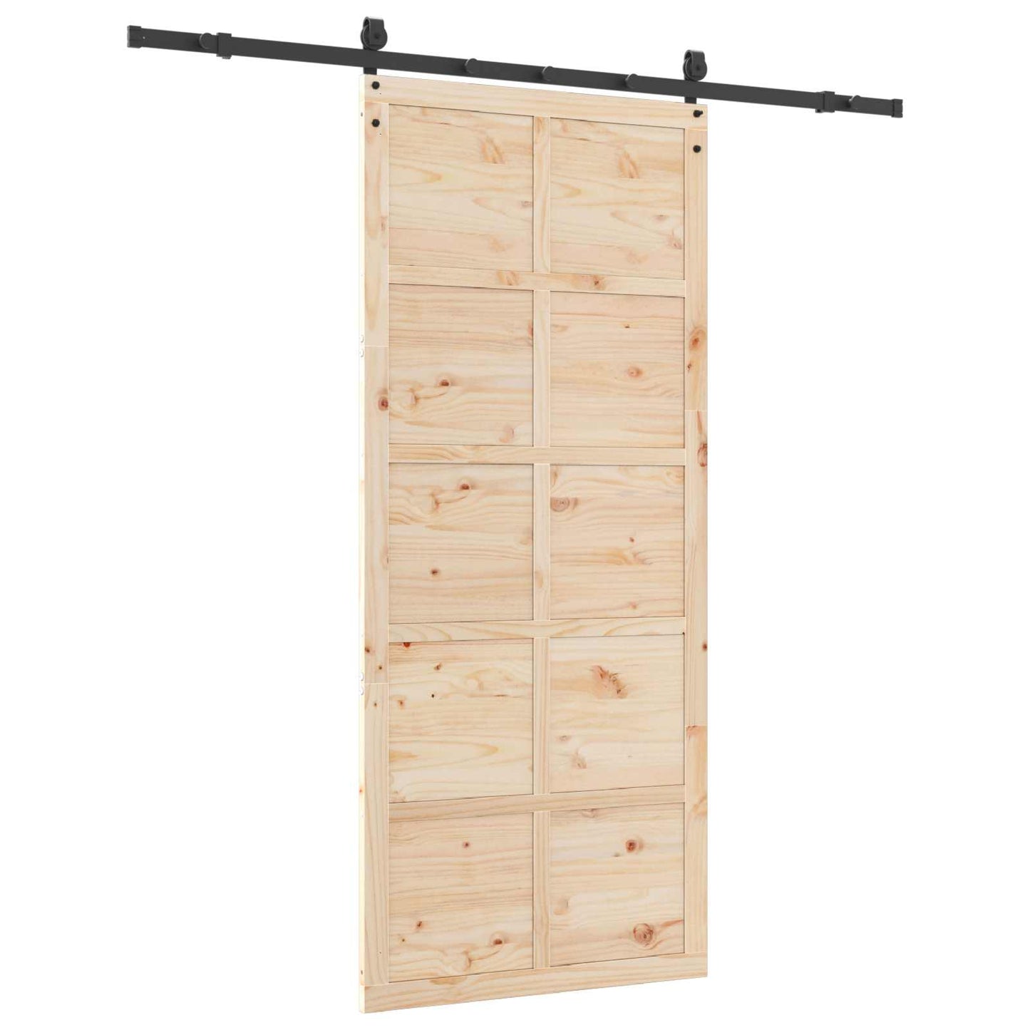 Sliding Door Natural 100 x 208 cm Solid Pine Wood