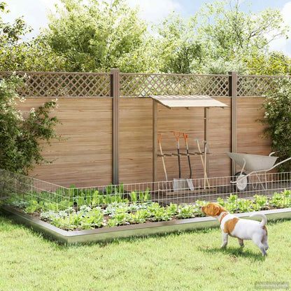 Garden Fence with Stakes 48 pcs 55 x 50 cm Mesh Silver