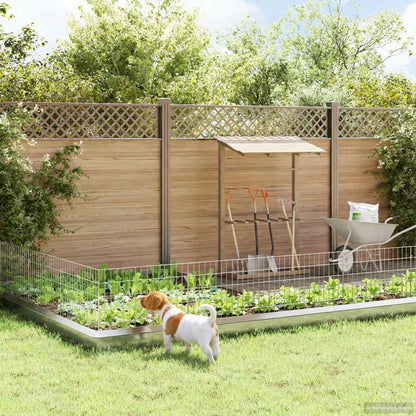 Garden Fence with Stakes 48 pcs 75 x 50 cm Mesh Silver