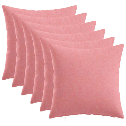 Cushion with Pillow HEERLEN 6 pcs Pink Fabric