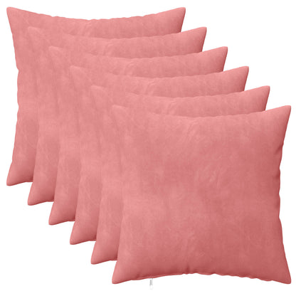 Cushion with Pillow HEERLEN 6 pcs Pink Velvet