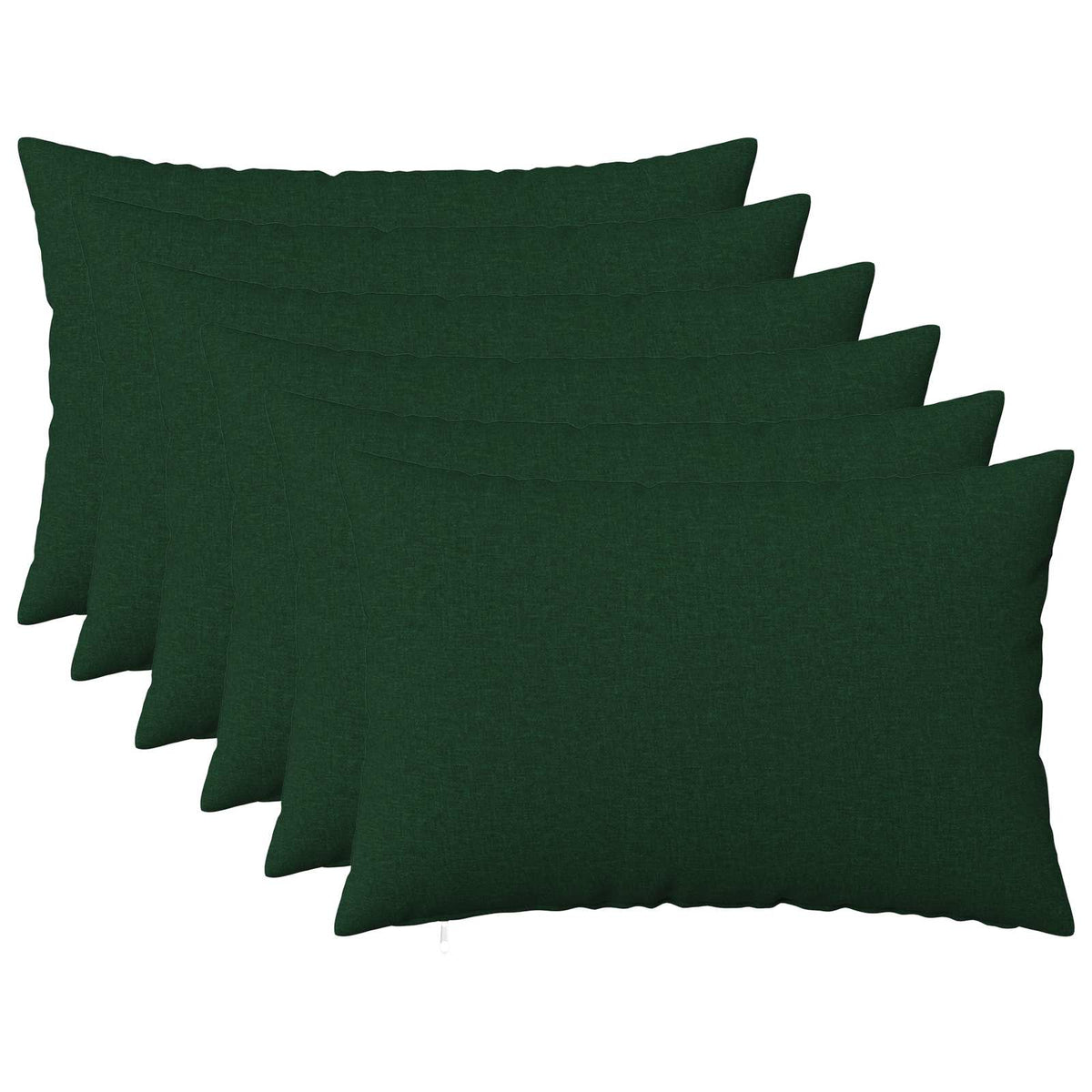 Cushion with Pillow HEERLEN 6 pcs Dark Green Fabric