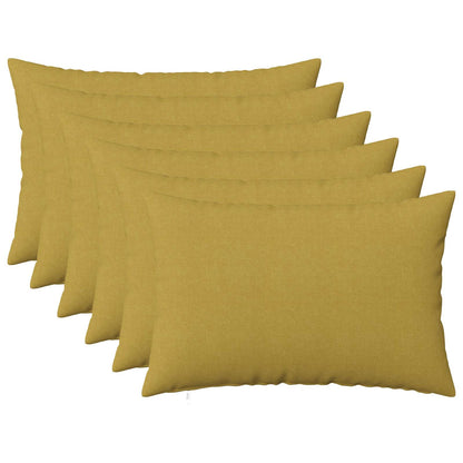 Cushion with Pillow HEERLEN 6 pcs Light Green Fabric