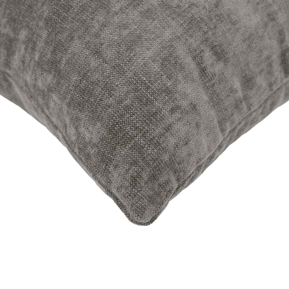 Cushion with Pillow HEERLEN 2 pcs Dark Grey Chenille Fabric