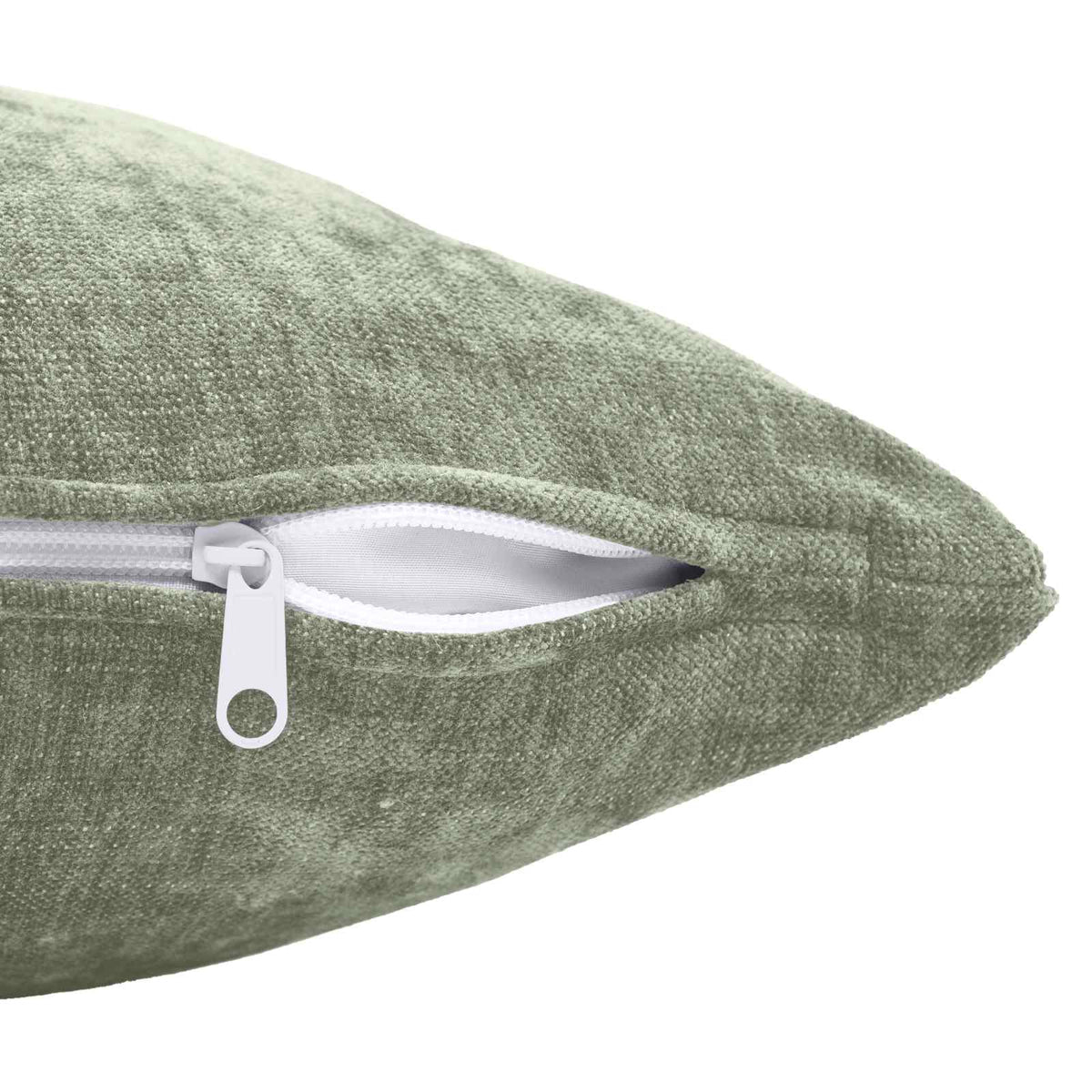 Cushion with Pillow HEERLEN 6 pcs Green Chenille Fabric