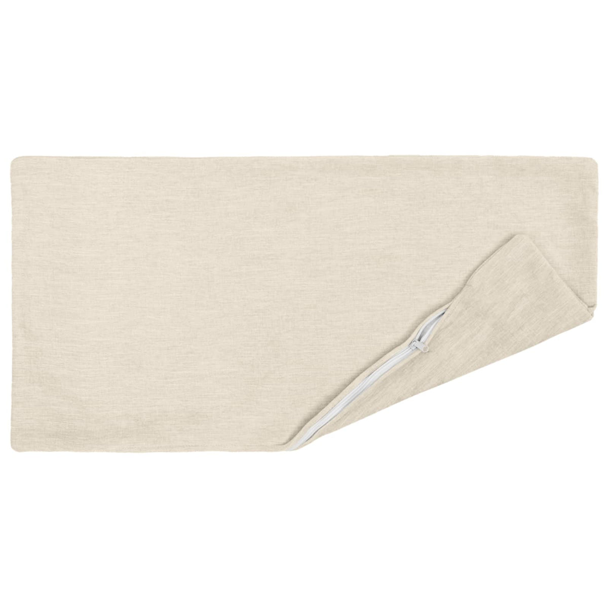 Cushion with Pillow HEERLEN 2 pcs Cream Chenille Fabric