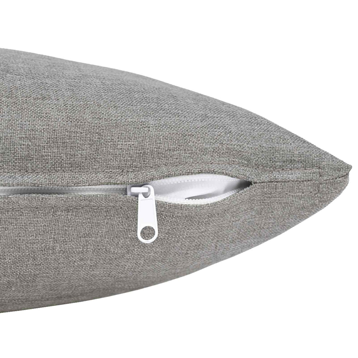 Cushion with Pillow HEERLEN 2 pcs Cloud Grey Fabric