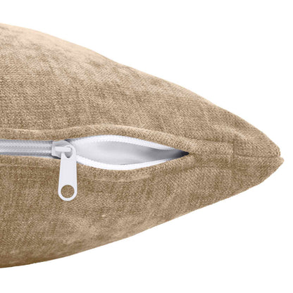 Throw Pillow 6 pcs HEERLEN Taupe 35 x 35 cm Chenille Fabric