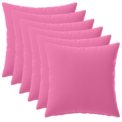 Cushion with Pillow HEERLEN 6 pcs Pink Polyester