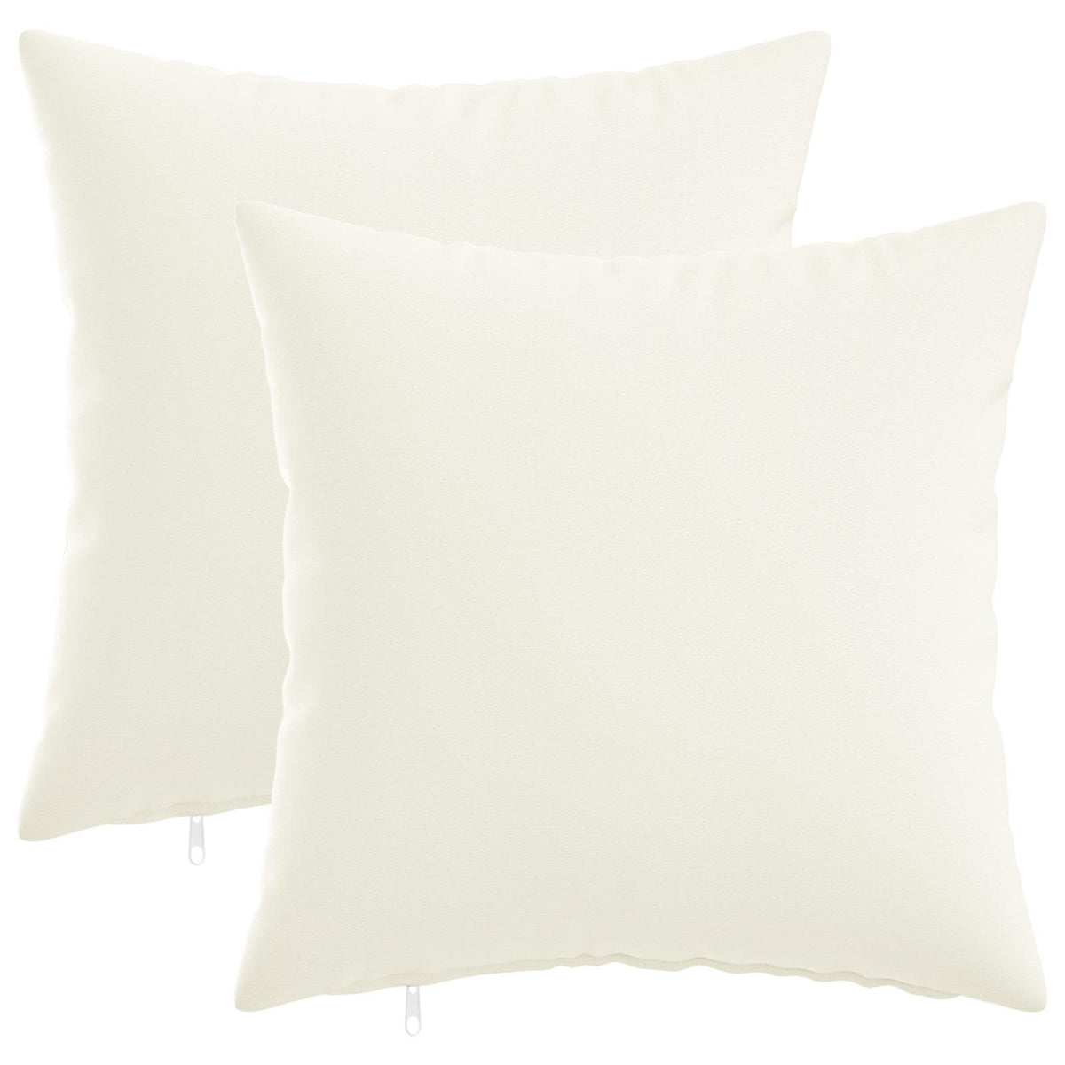 Throw Pillow 2 pcs HEERLEN White 40 x 40 cm Fabric