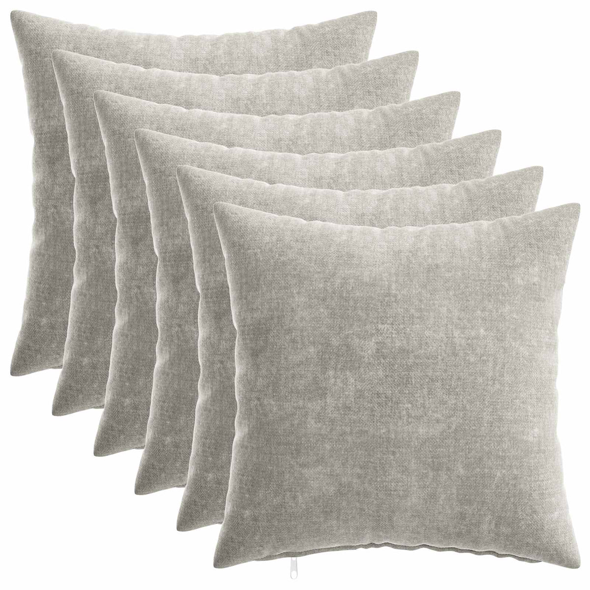 Throw Pillow 6 pcs HEERLEN Light Grey 40 x 40 cm