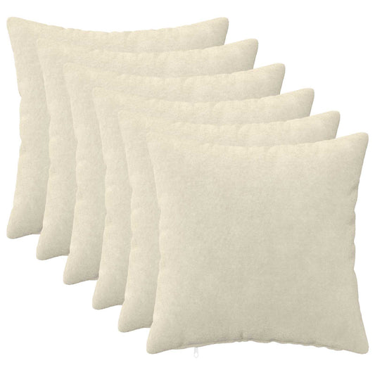 Cushion with Pillow HEERLEN 6 pcs Cream Microfiber Fleece