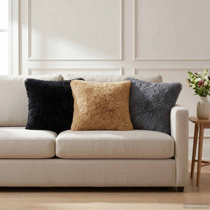 Cushion with Pillow HEERLEN 2 pcs Anthracite PV Fleece